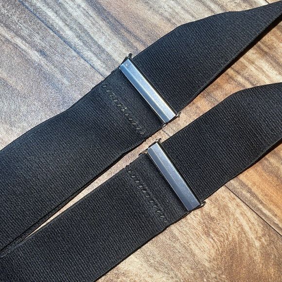 Vintage Harley Davidson Motorcycle Black Orange Logo / Elastic Suspenders - Picture 9 of 10